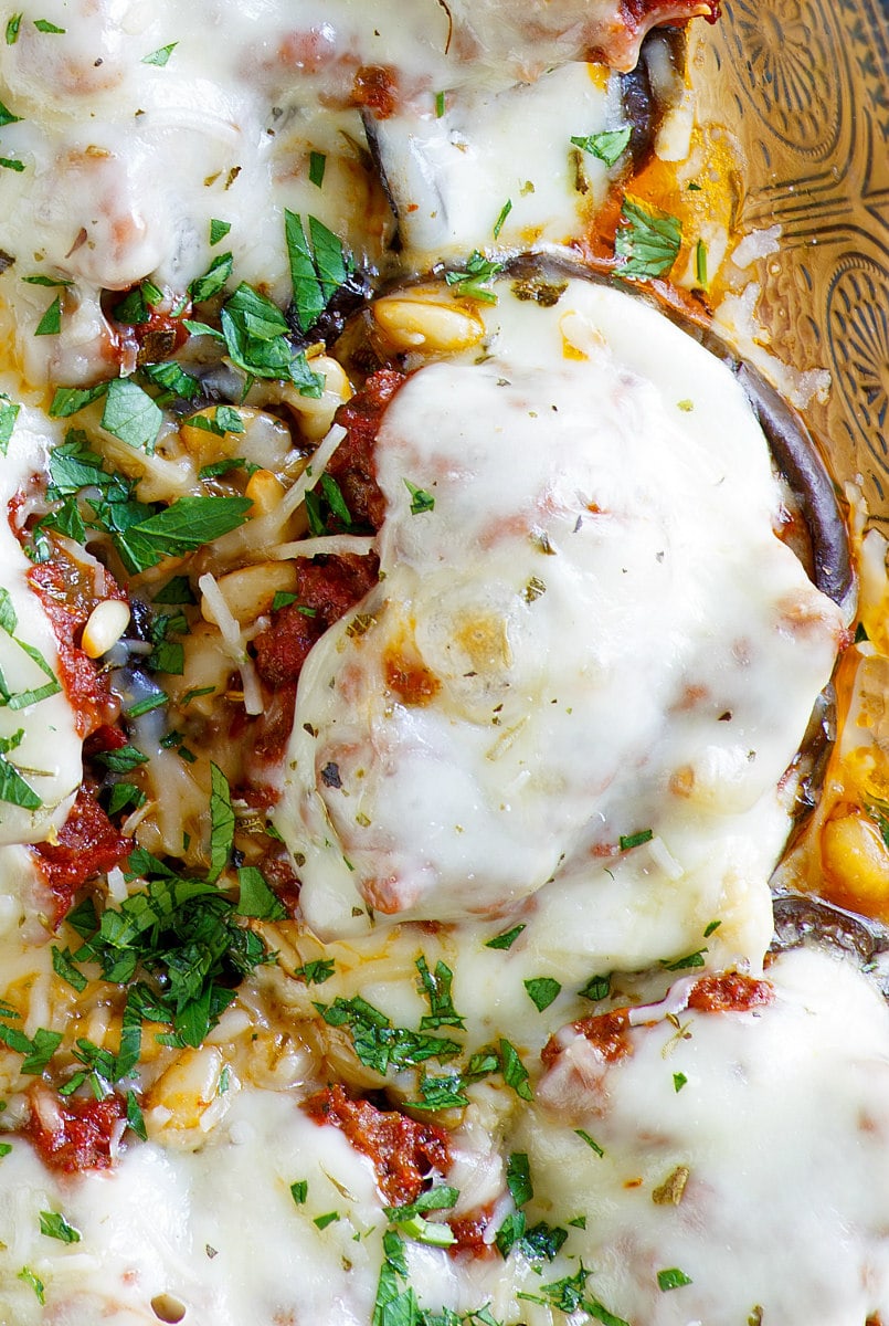 Beef and Eggplant Casserole recipe from RecipeGirl.com #beef #eggplant #casserole #dinner #recipe #RecipeGirl Beef and Eggplant Casserole