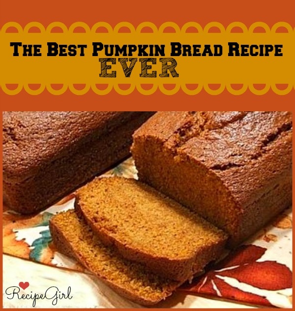 Best Pumpkin Bread recipe from RecipeGirl.com #best #pumpkin #bread #recipe #fall #loaf #RecipeGirl Best Pumpkin Bread Recipe