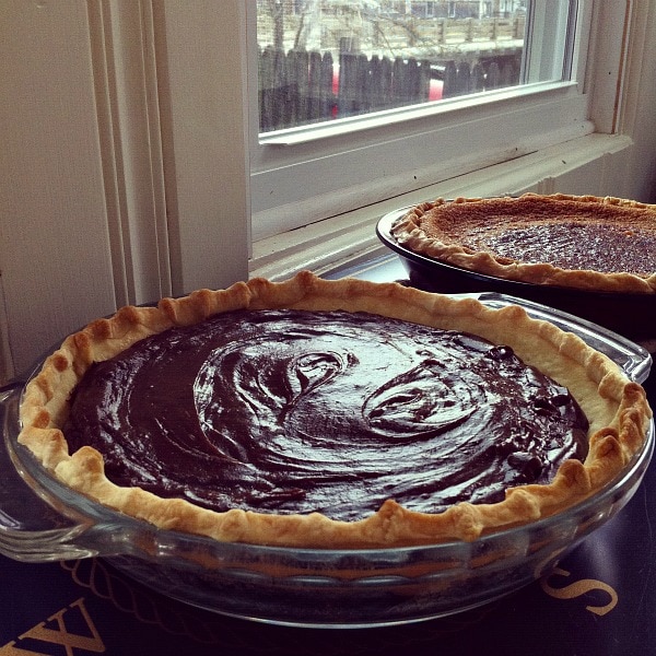 Totally delicious classic Chocolate Cream Pie recipe from RecipeGirl.com #classic #chocolate #cream #pie #recipe #RecipeGirl Chocolate Cream Pie