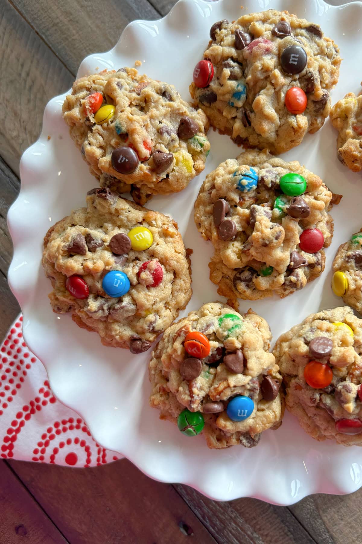 Happy Trails Cookies recipe from RecipeGirl.com platter with happy trails cookies